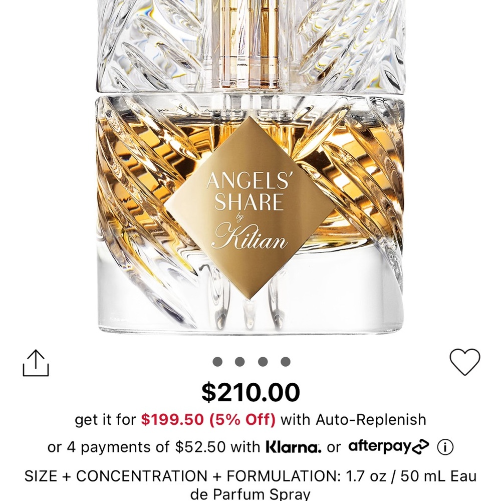 Angel’s Share by Kilian 1.7 oz 50ml 80% FULL